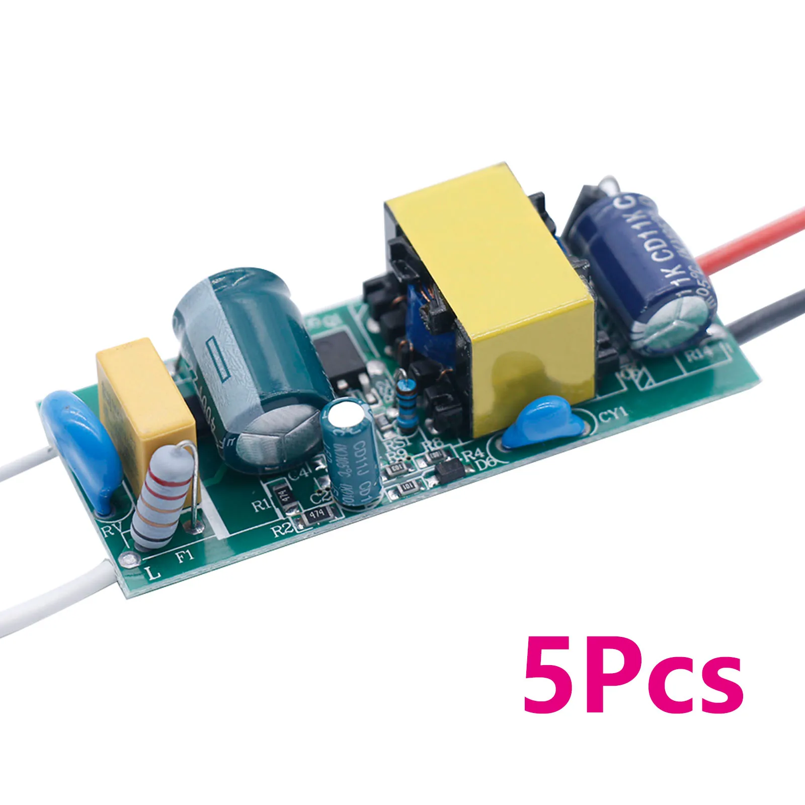 Controlador LED para fuente de alimentación, transformadores de iluminación para reparación de LED DIY, 300mA, 1W, 2W, 4W, 6W, 8W, 9W, 10W, 15W, 18W, 25W, 35W, 40W, 5 uds.