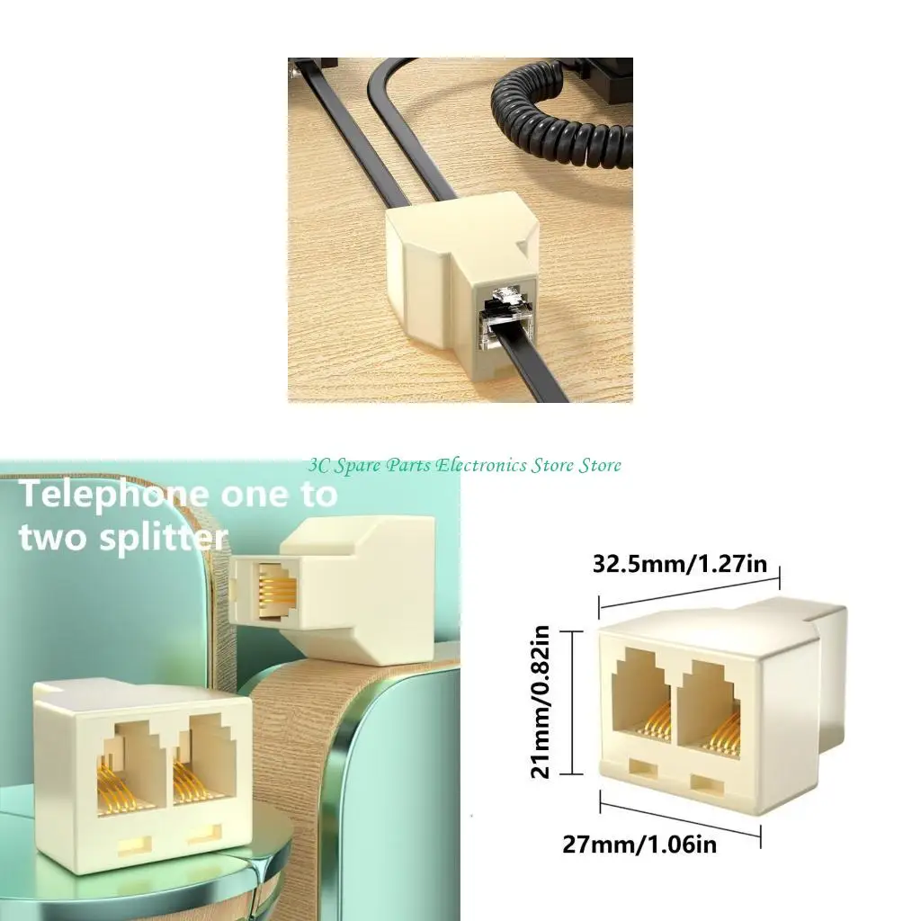 12PC RJ11 Línea teléfono Divisor divisor teléfono permite que teléfonos conecten simultáneamente enchufes y
