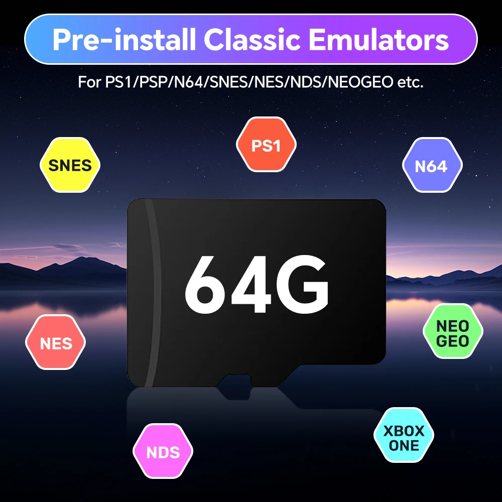 Tarjeta de juego para R36S con más de 18000 juegos Retro, tarjeta de juego de 64G para PSP/PS1/GB/GBA/GBC/MD/SFC/CPS1/CPS2 EmuELEC4.7, tarjeta de juego Plug & Play - imagen 5