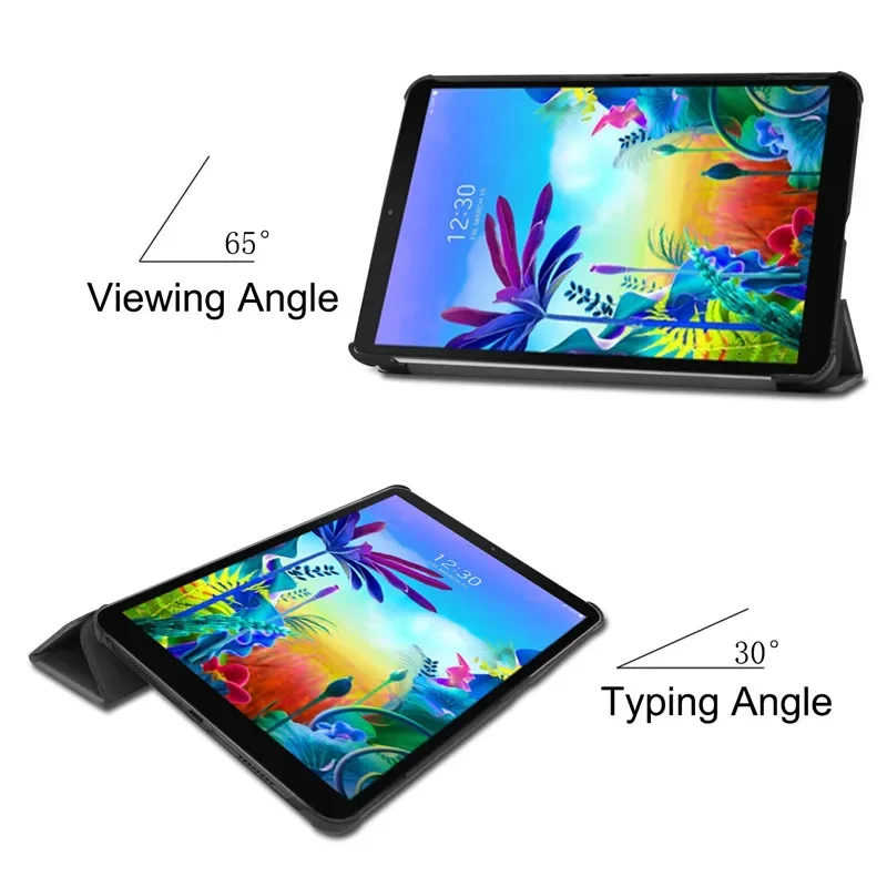 Para LG GPad 5 Funda de 10,1 pulgadas LM-T600L delgada cubierta magnética triple Funda para LG G Pad GPad 5 10 1 Funda para tableta de pulgadas - imagen 4