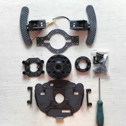 Volante Fanatec CSL DD Pro plano con paletas magnéticas para carreras