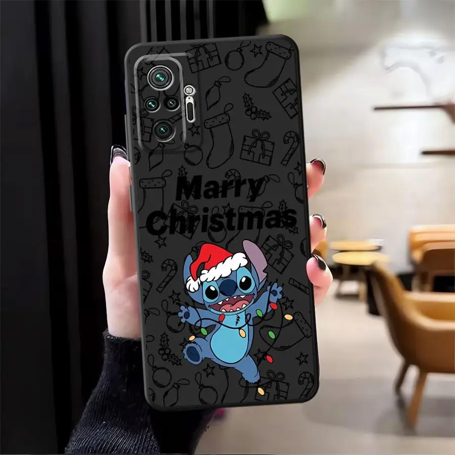 Funda de teléfono suave negra para Xiaomi Redmi Note 12s 11s 9S 9 10 11 12 Pro 13 14 Pro Plus 7 8 10S Navidad lindo punto de dibujos animados - imagen 5