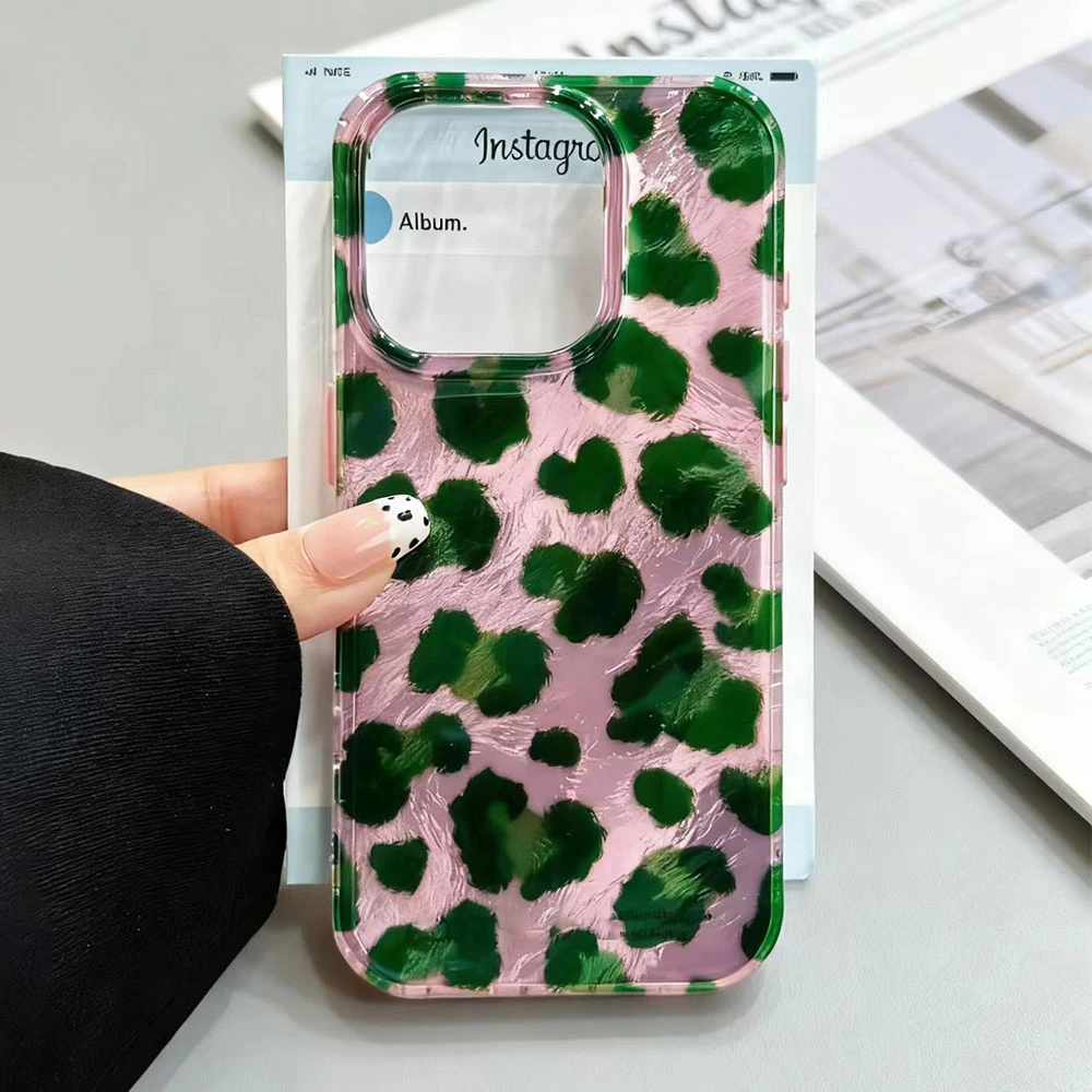 Funda de teléfono de leopardo verde rosa para Honor 400 200 Pro 90 Smart 70 Lite X9a X9c X9b X8b X8a X8c X7c X7b X6c X6 TPU, funda para mujer - imagen 3