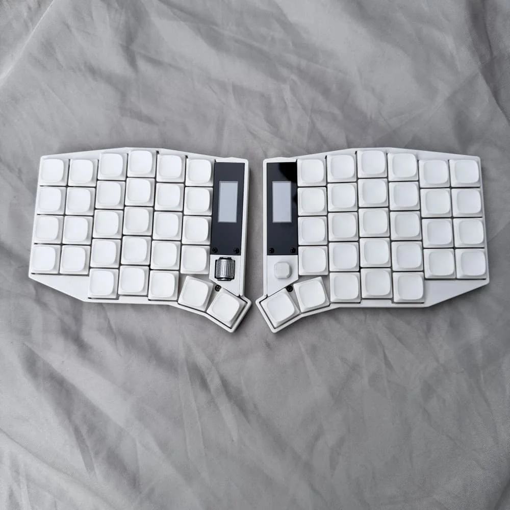 Sofle-Kit de teclado dividido de perfil bajo, Joystick de rodillo personalizado, interruptor Choc Kaih de 58 teclas, teclado dividido inalámbrico Bluetooth ZMK - imagen 3