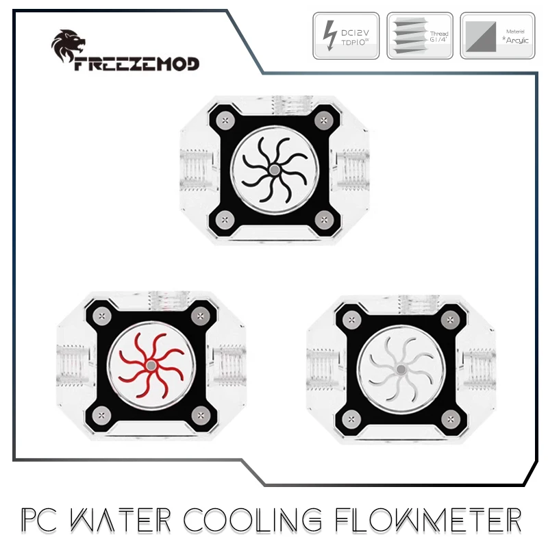 Freezemod LSJ-JX1 Medidor Flujo Refrigeración Líquida G1/4 Acrílico