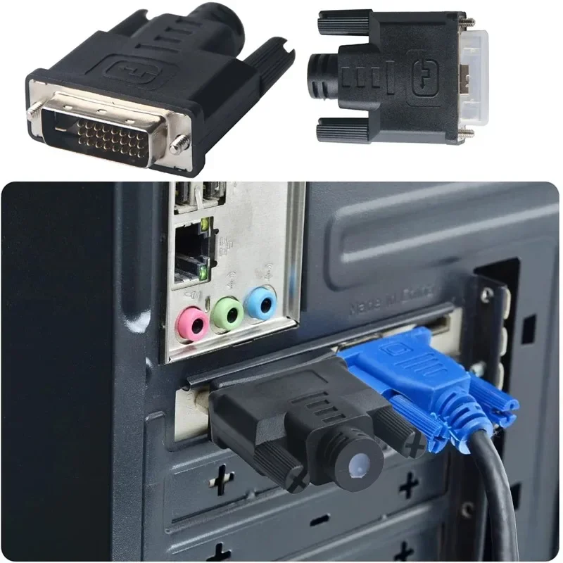 Conector simulado VGA DVI-D, emulador de pantalla de 24 + 1 pines, adaptador de tarjeta gráfica de Monitor Virtual para minería Ethereum ETH BTC 3840x2160 @ 60Hz - imagen 2