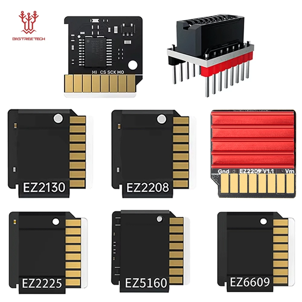 BIGTREETECH-controlador silencioso y disipador de calor integrado EZ2209 EZ5160 Pro, Unidad de 48V, 57 motores paso a paso para SKR3 EZ, placa base Ender3 V2