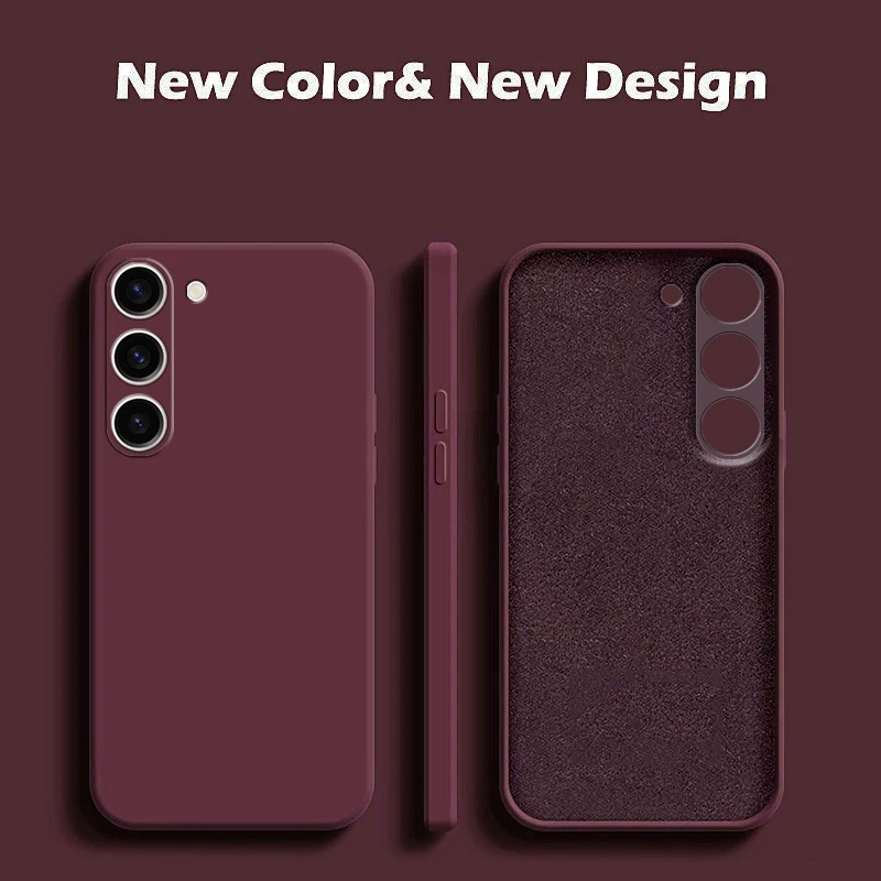 Funda blanda de silicona líquida para Samsung Galaxy S21 S23 S10 Plus S20 FE S22 Note 20 Ultra