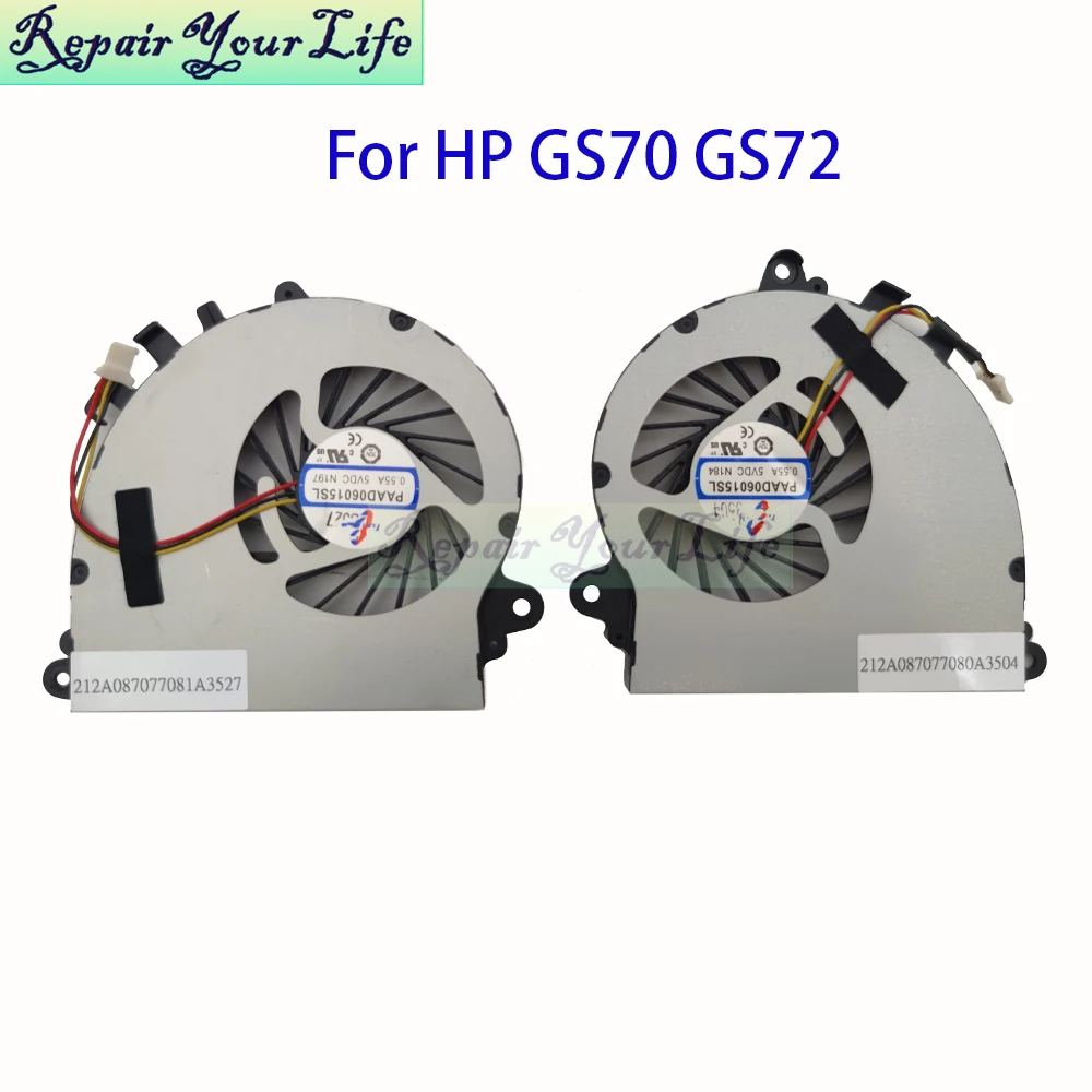Ventilador de refrigeración CPU GPU para MSI GS70 2PE 2QE GS72 6QD 6QE Stealth Pro radiador enfriador de portátil MS-1771 1773 PAAD06015SL N197 N184