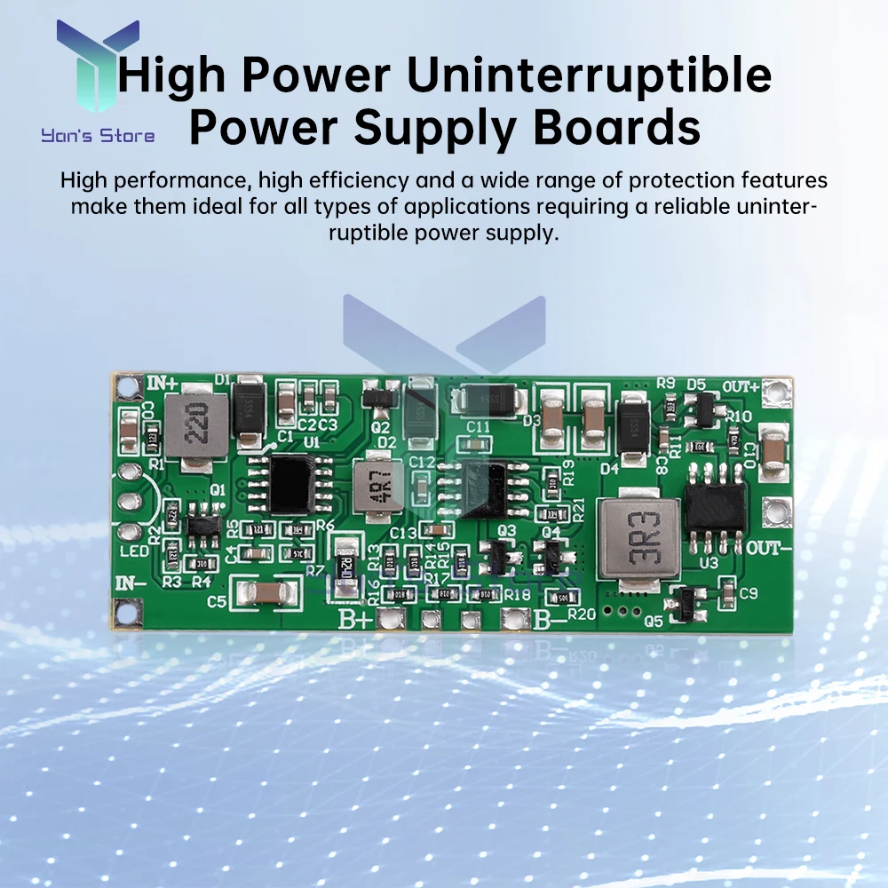 Placa de alimentación ininterrumpida de alta potencia, 12V, 3A, 24W, 36W, batería de litio 3S, módulo UPS, carga lateral, descarga automática - imagen 2