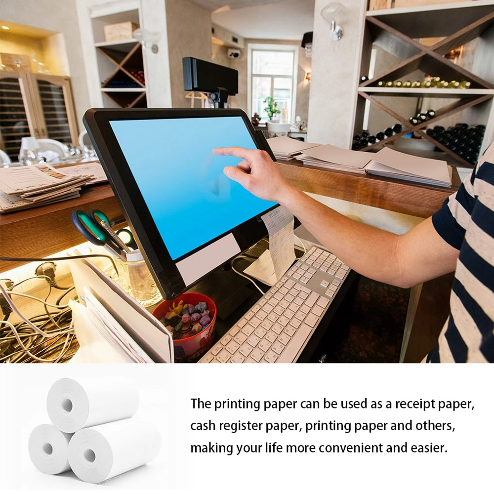 Papel de impresión térmica de 57x30mm, rollo de papel de impresión térmica semitransparente de Color blanco para niños, papel de etiqueta de cámara de impresión instantánea - imagen 5