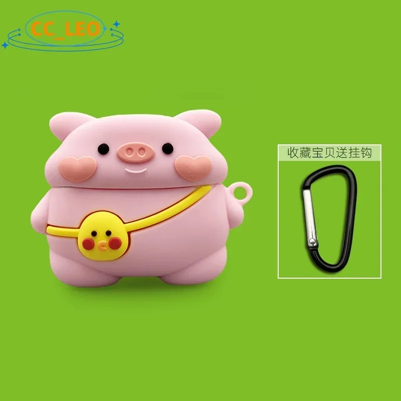 Para SoundPeats Air4 Pro funda 3D lindo cerdo funda suave de silicona Panda de dibujos animados SoundPeats Air4 Pro funda protectora a prueba de golpes - imagen 2