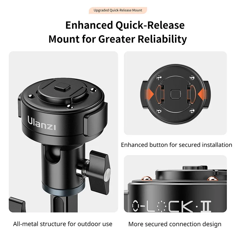 Ulanzi O-LOCK033 Soporte para manillar de bicicleta adecuado para manillar redondo para iPhone 15 Pro Pro Max para ciclismo - imagen 4