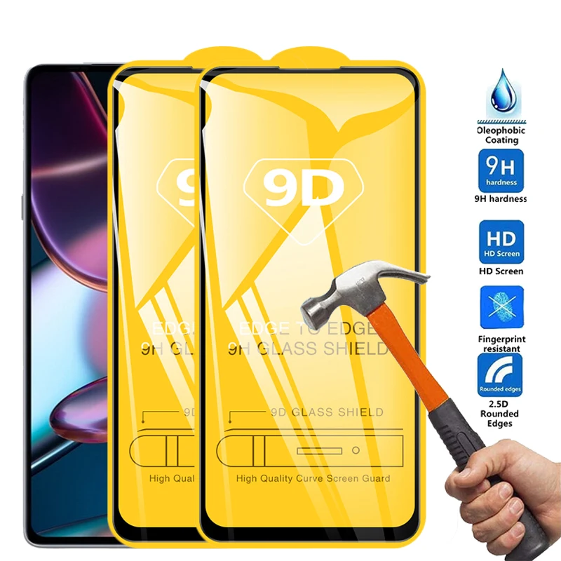 Protector de pantalla de vidrio para Moto, cubierta completa para Motorola Moto Edge X30, 20 Lite, 20 Pro, G10, G20, G30, G50, EdgeX30, 2 uds.