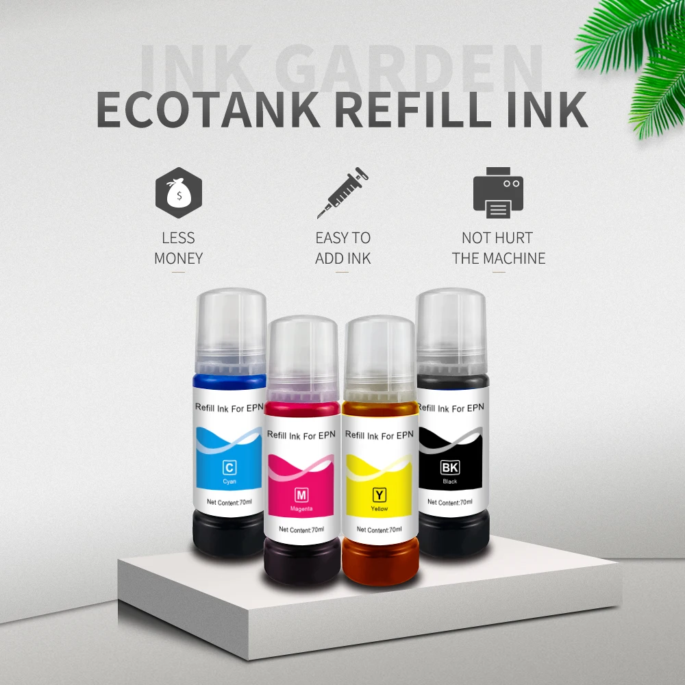 Tinta de tinte 544 para Kit de recarga de botellas Ecotank CISS para impresora de inyección de tinta Compatible con Epson L3150 L3110 L3100 L3210 L3250 L1110 5190 - imagen 2