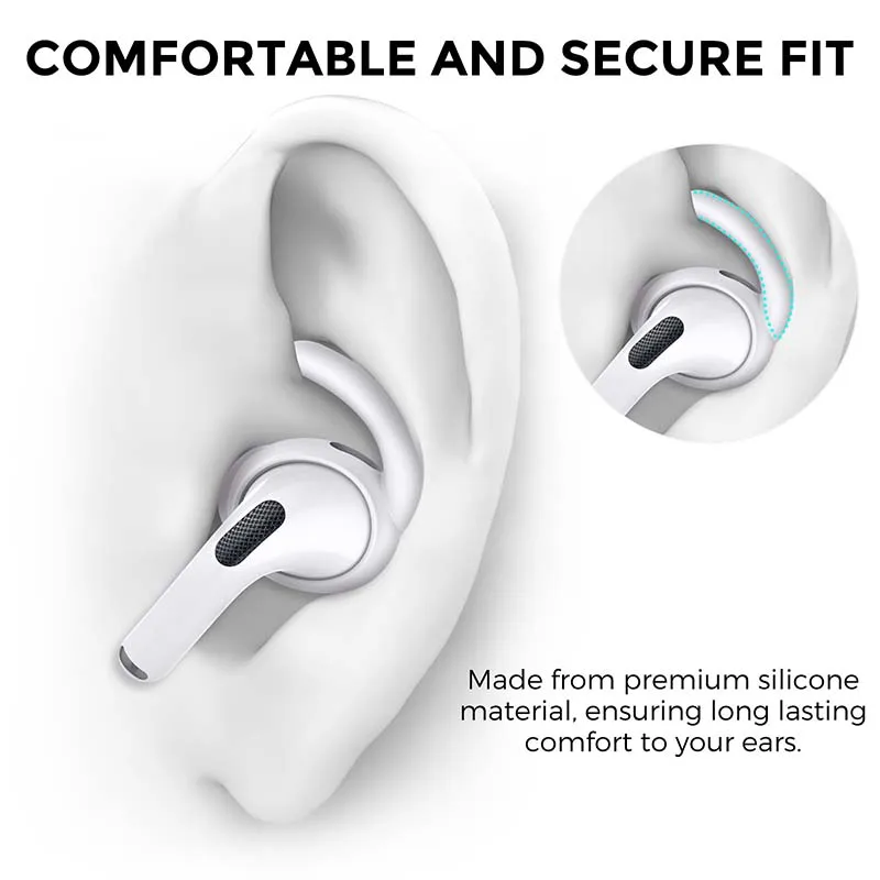 3 pares de almohadillas para los oídos para Airpods Pro 2 inalámbricos Bluetooth para auriculares Iphone funda protectora tapones para los oídos de silicona funda para los oídos - imagen 3
