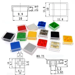 Tapas para interruptores de teclado – Set transparente pies largos