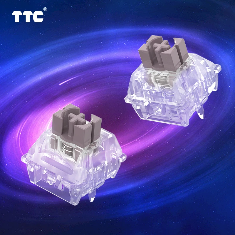 TTC Heavenly King Eje magnético RGB Edición Esports Carcasa totalmente transparente Estructura elástica suave ilimitada transparente Q Bounce - imagen 2