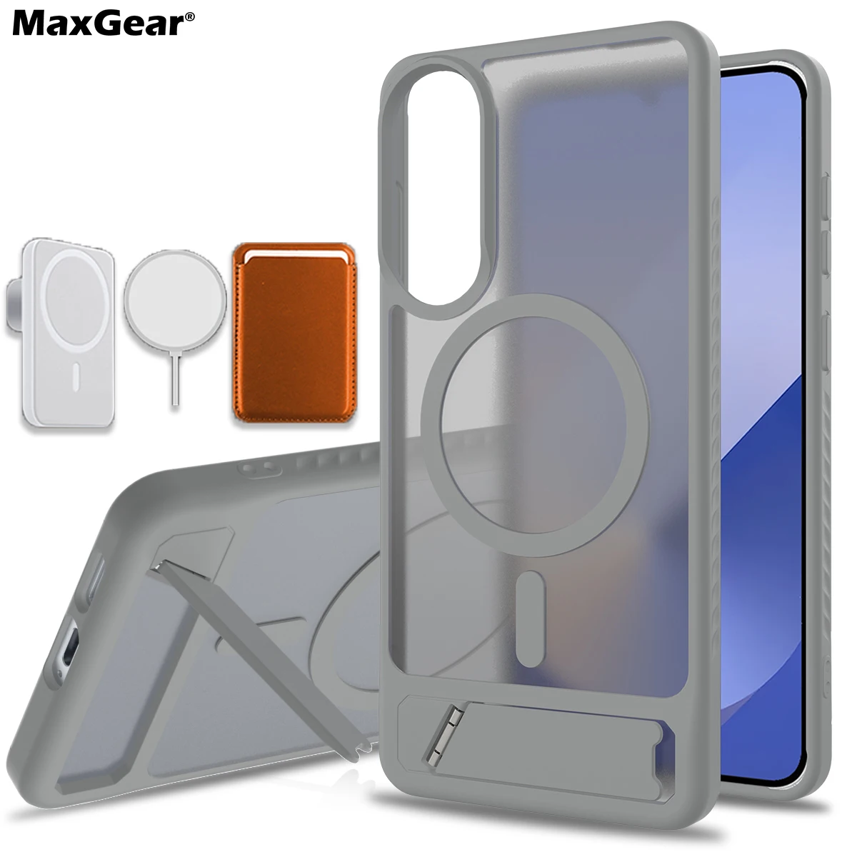 Funda de teléfono con armadura magnética a prueba de golpes para Samsung Galaxy S25 Edge S24 S23 Plus, soporte Ultra transparente para cubierta dura Magsafe