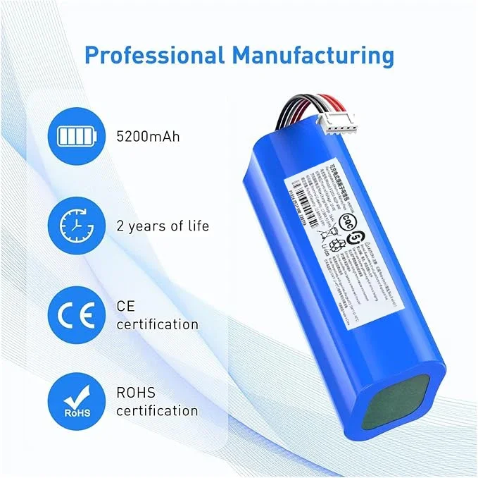 Batería de 14,8 V y 12800mAh adecuada para ecovacs deebot T5 T8 T9 T10 T20 DLX11 DLX13 DLN12 X1 X1omni X1turbo batería de Robot de barrido - imagen 4