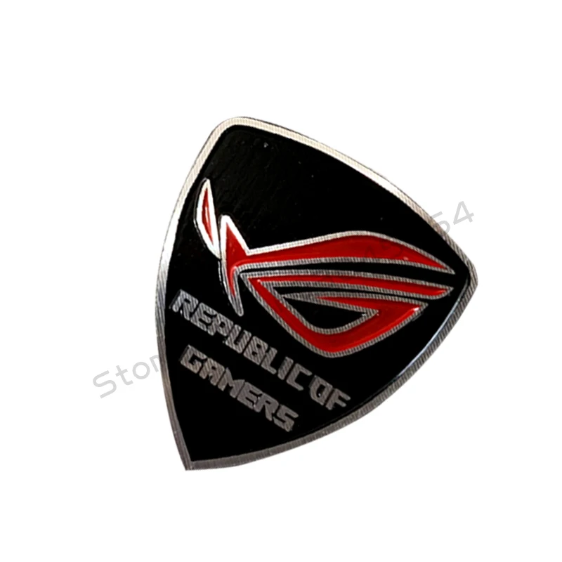 Etiqueta Aluminium ROG – Diseño Gamer Negro/Blanco para PC