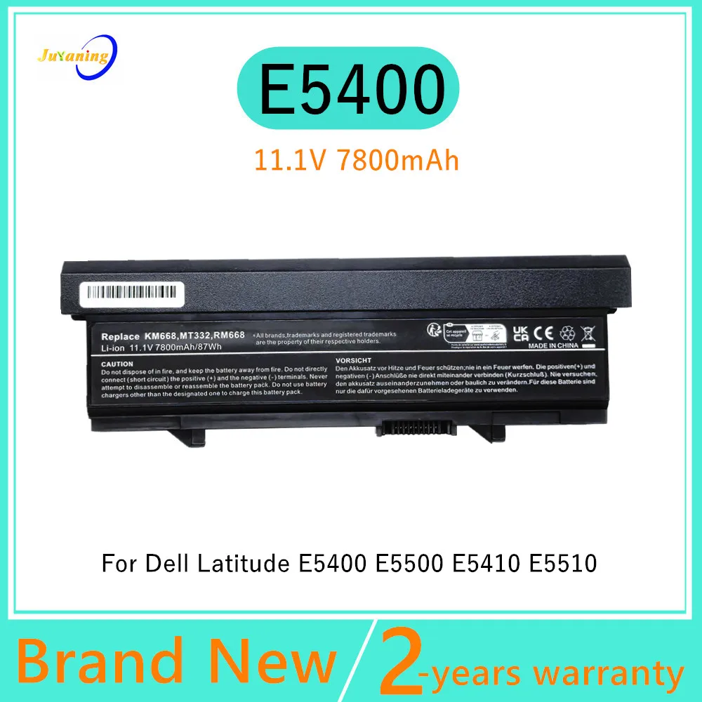 Batería de ordenador portátil de 7800mAh y 9 celdas para Dell Latitude E5500 E5410 E5400 E5510 RM656 PW640 PW649 KM668 RM668 KM742 KM752