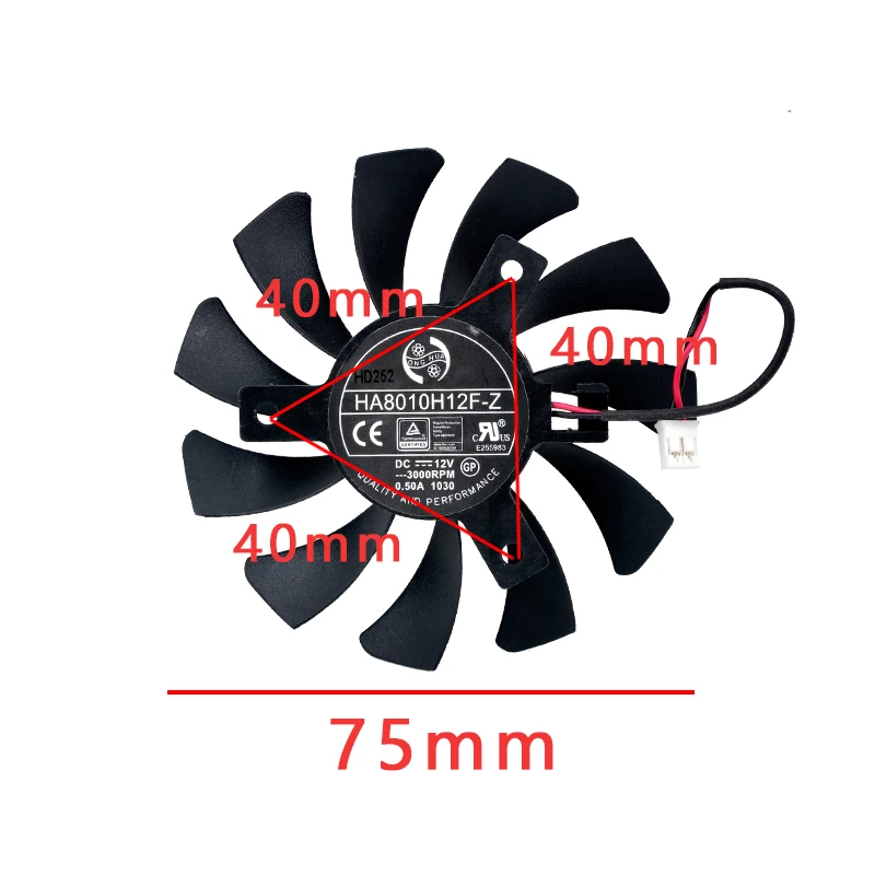 HA8010H12F-Z HA10010H12B-Z Ventilador de refrigeración para tarjeta gráfica N740/GTX730/740/750 - imagen 2