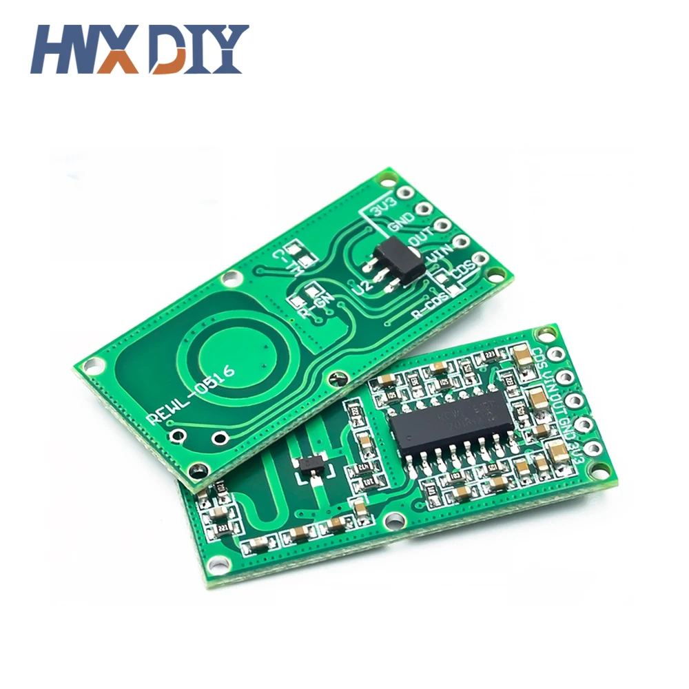 Placa de interruptor de Sensor de Radar de microonda, 10 piezas, RCWL-0516, RCWL 0516, microondas, inducción del cuerpo humano, módulo inteligente de salida de 3,3 V - imagen 2