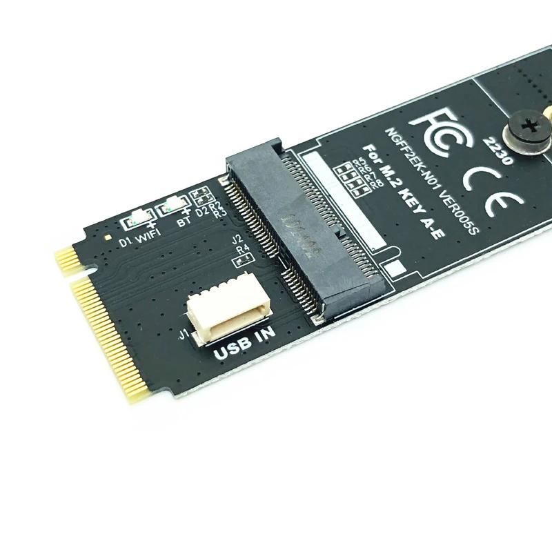 Tarjeta M.2 NGFF PCI Express a E Key M.2 M-Key a A + E Key ranura NGFF M-Key a A-E Key M.2 adaptador Wifi tarjeta de red inalámbrica Wifi - imagen 3