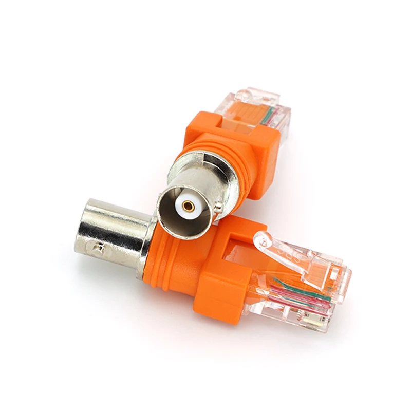 Conector adaptador BNC hembra a RJ45 macho, conector RF hembra a macho RJ45, accesorio de Monitor de montaje en Panel de chasis Coaxial, 2 uds. - imagen 4