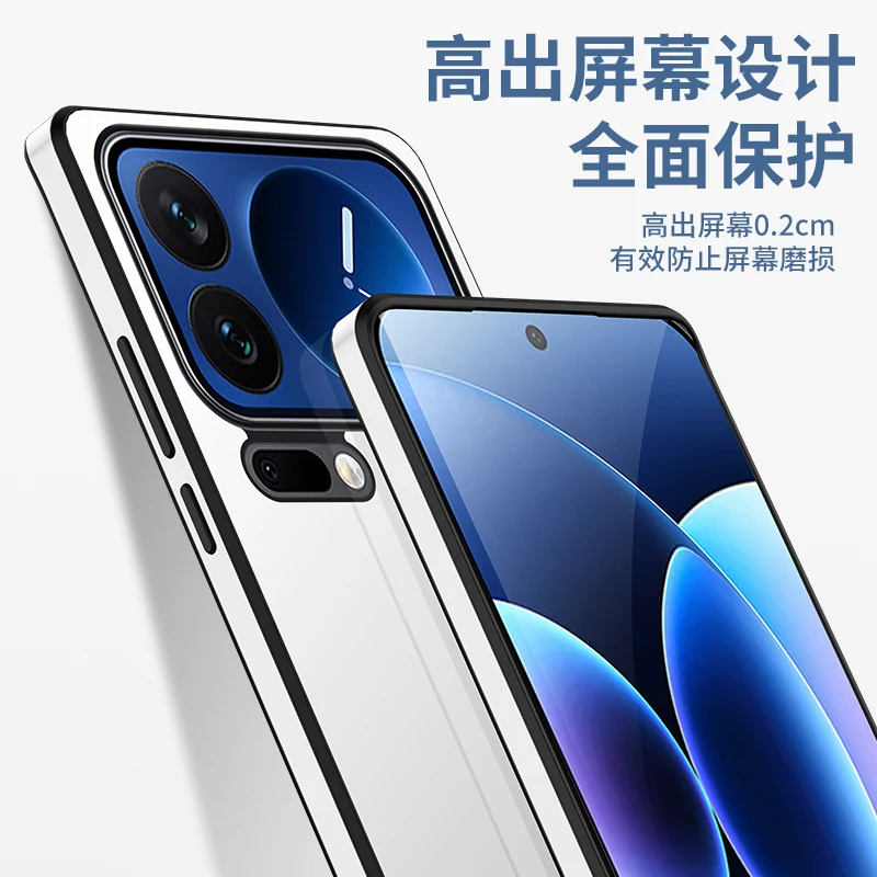 Funda de teléfono de lujo para Xiaomi 17 Pro Max, Funda protectora trasera de cámara de Metal para Xiaomi 17Pro Max Mi17, Funda de parachoques a prueba de golpes - imagen 3