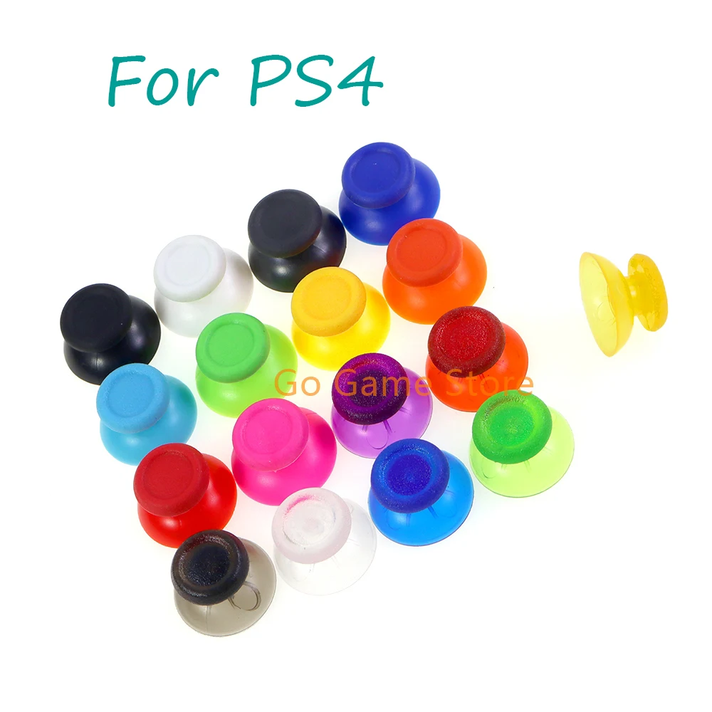 100 Uds para Playstation 4 PS4 reemplazo colorido transparente 3D Rocker Joystick Shell tapas de setas