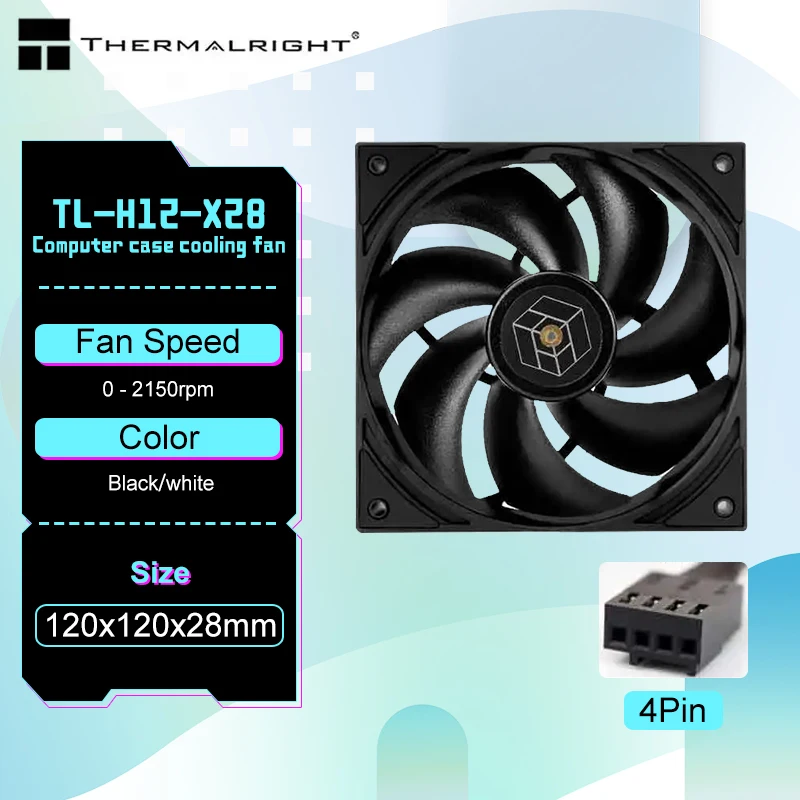 Thermalright TL-H12-X28 Ventilador PC 120 mm - Alto rendimiento