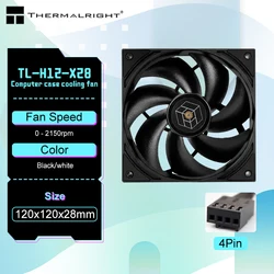 Thermalright TL-H12-X28 Ventilador PC 120 mm - Alto rendimiento