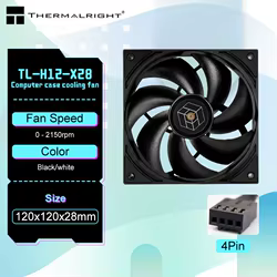 Thermalright TL-H12-X28 Ventilador PC 120 mm - Alto rendimiento