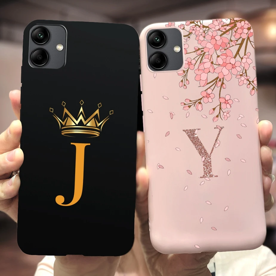 Funda bonita con letras de corona para Samsung Galaxy A04s, Fundas de silicona suave para teléfono Samsung A04 Galaxy A04e A 04 s, parachoques
