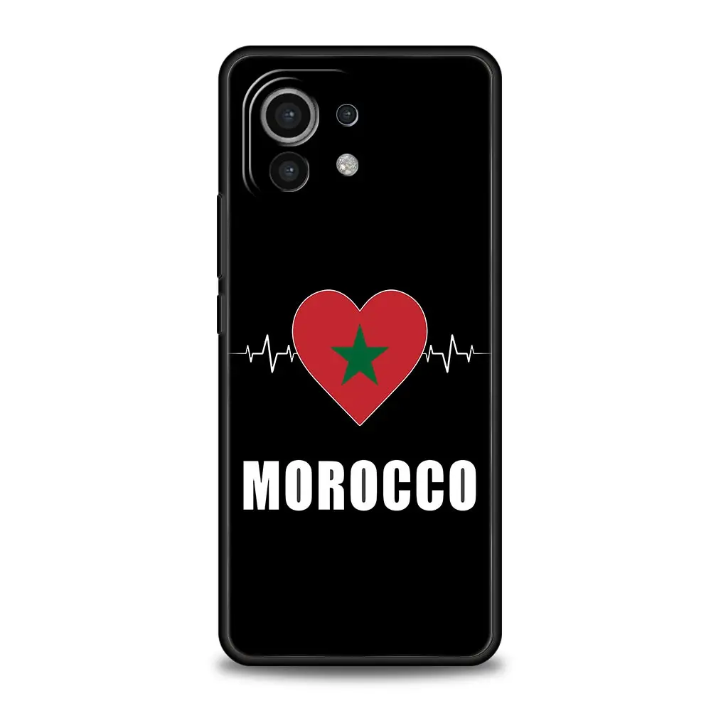 Funda de teléfono de fútbol con bandera de Marruecos para Xiaomi Poco X3 NFC M3 F3 F4 M4 X4 Mi Note 12T 12 13 Pro 10 11 Lite 10T 5G 11T 9T 11i - imagen 3