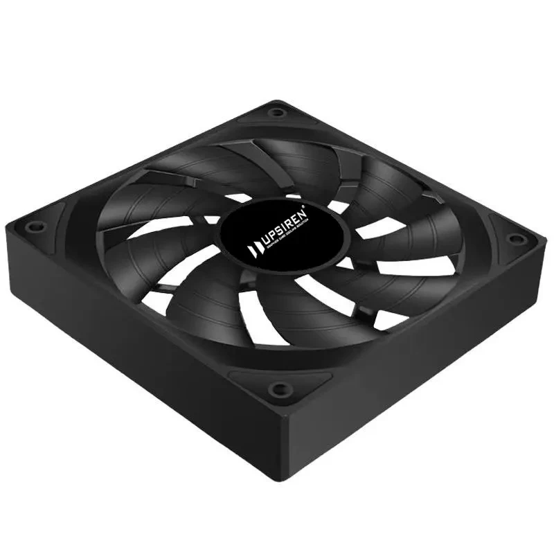 UPSIREN G12 negro/blanco 12cm ventilador con cubierta rodamiento hidráulico absorción de golpes ventiladores de refrigeración de bajo ruido 800-2000RPM/máximo 78.61CFM 4PIN - imagen 2
