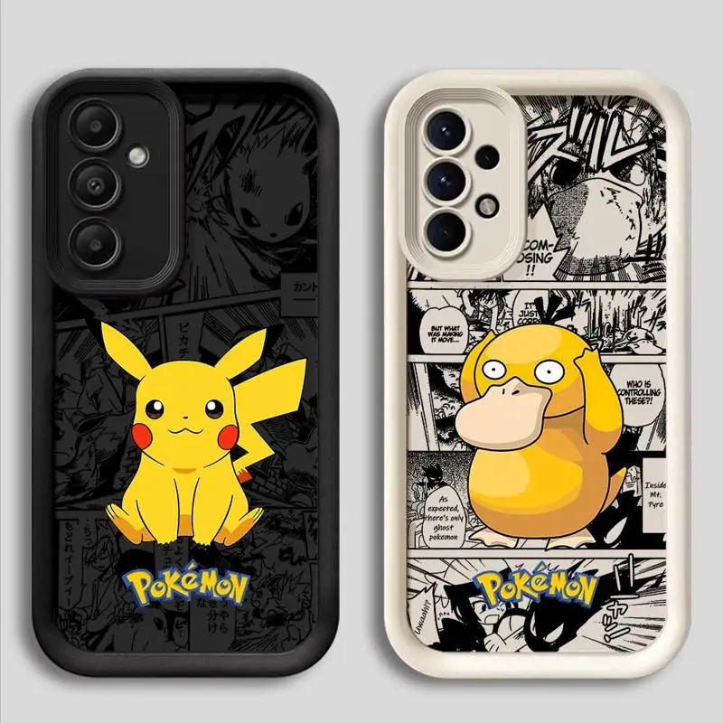 Funda de teléfono Pokemon P-Pikachu P-Psyduck para Samsung Galaxy A14 A15 S21 S22 S23 S24 FE Plus Ultra A25 A35 A52 A53 A54 A55 - imagen 4