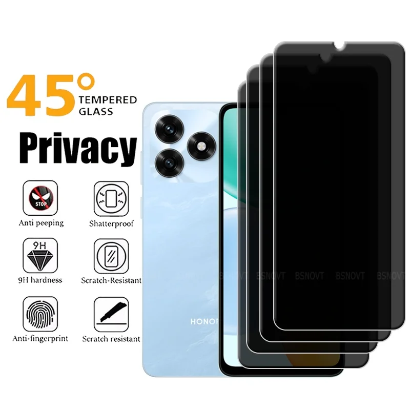 4/3/2/1 Uds para Honor X5C vidrio Honor X5C vidrio templado 9H cubierta protectora antiespía Protector de pantalla de privacidad Huawei Honor X5C