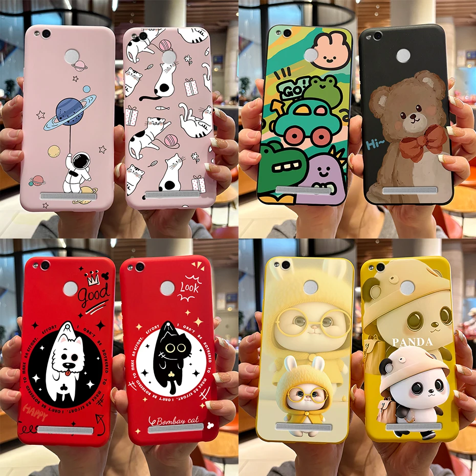 Funda trasera de silicona suave para Xiaomi Redmi 3S, carcasa bonita de Panda, 5,0 pulgadas