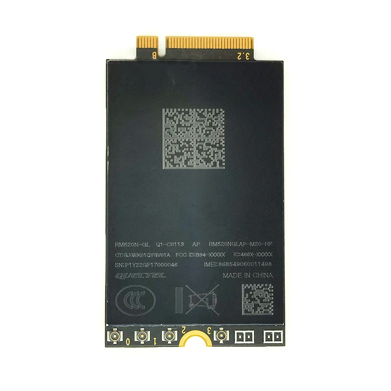 Quectel RM520N-GL 5G Módulo Sub-6GHz Receptor GNSS multimodo M2 Global Multiconstelación Receptor GNSS disponible IoT eMBB