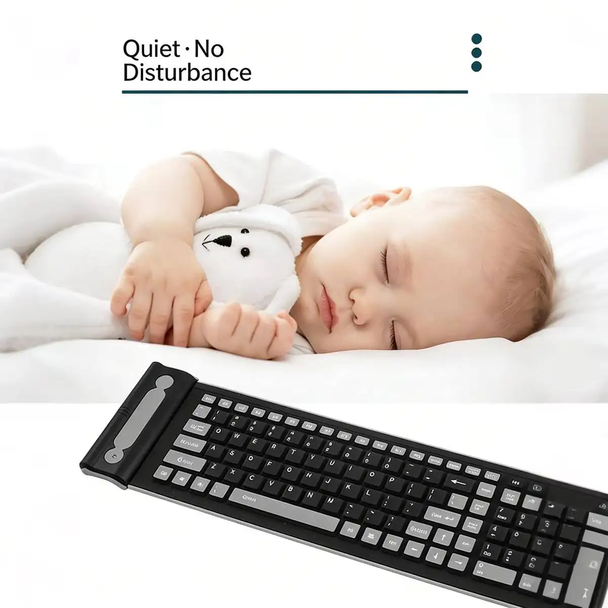 Teclado plegable portátil inalámbrico Bluetooth con panel táctil CNC teclado todo en uno para Apple Mac tabletas Android Notebook - imagen 3