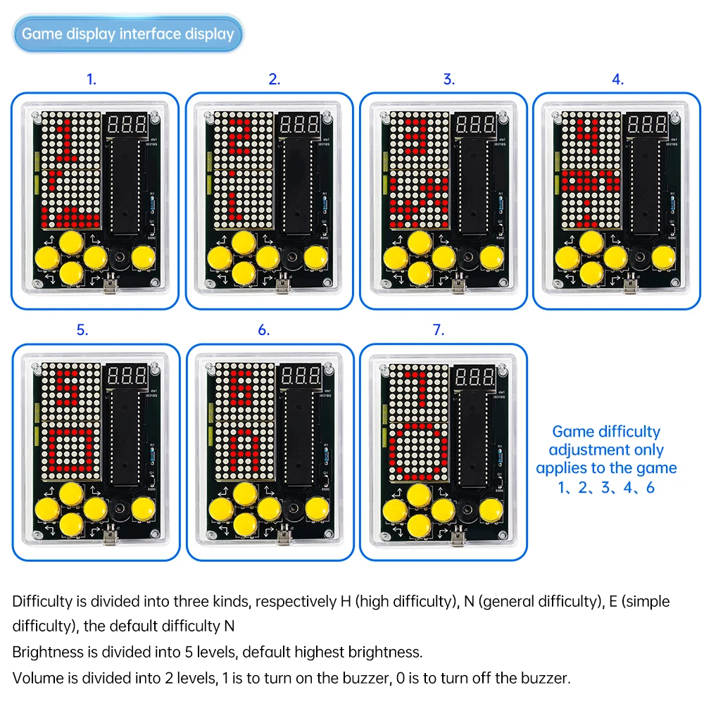 Kit de bricolaje para jugadores de píxeles, microcontrolador de bolsillo 51, circuito electrónico, experimento de enseñanza, módulo de práctica de soldadura - imagen 5