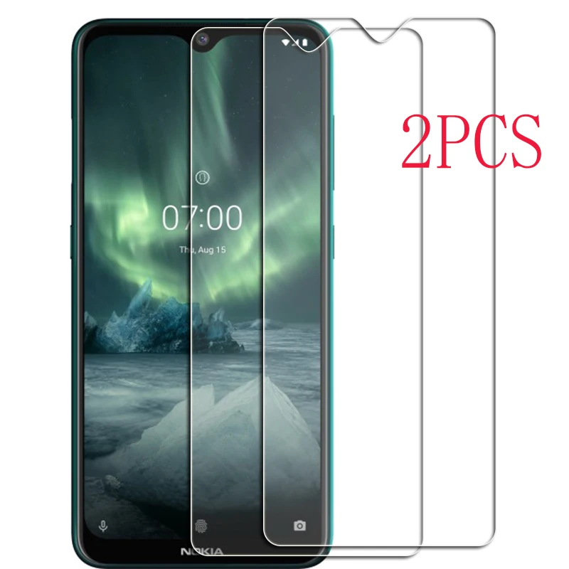 2 uds para Nokia 7,2 6,2 Protector de vidrio templado de alta HD en TA-1193, TA-1178, TA-1196, TA-1181 cubierta de película protectora de pantalla