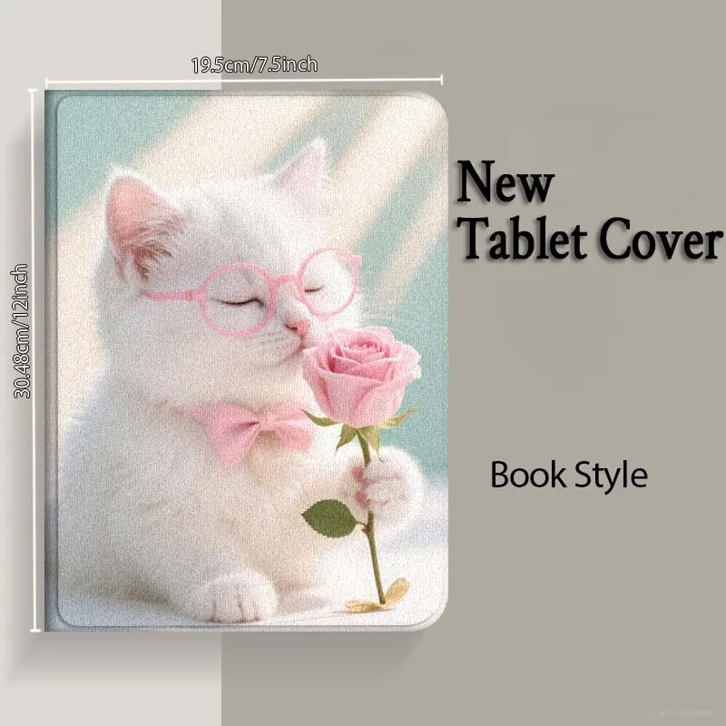 Gafas Cat Rose para Xiaomi Redmi Pad 2 4 5 6 6S 7 7S SE Pro Ultra Max 14 11 8,7 11,2 12,5 pulgadas funda para tableta - imagen 5