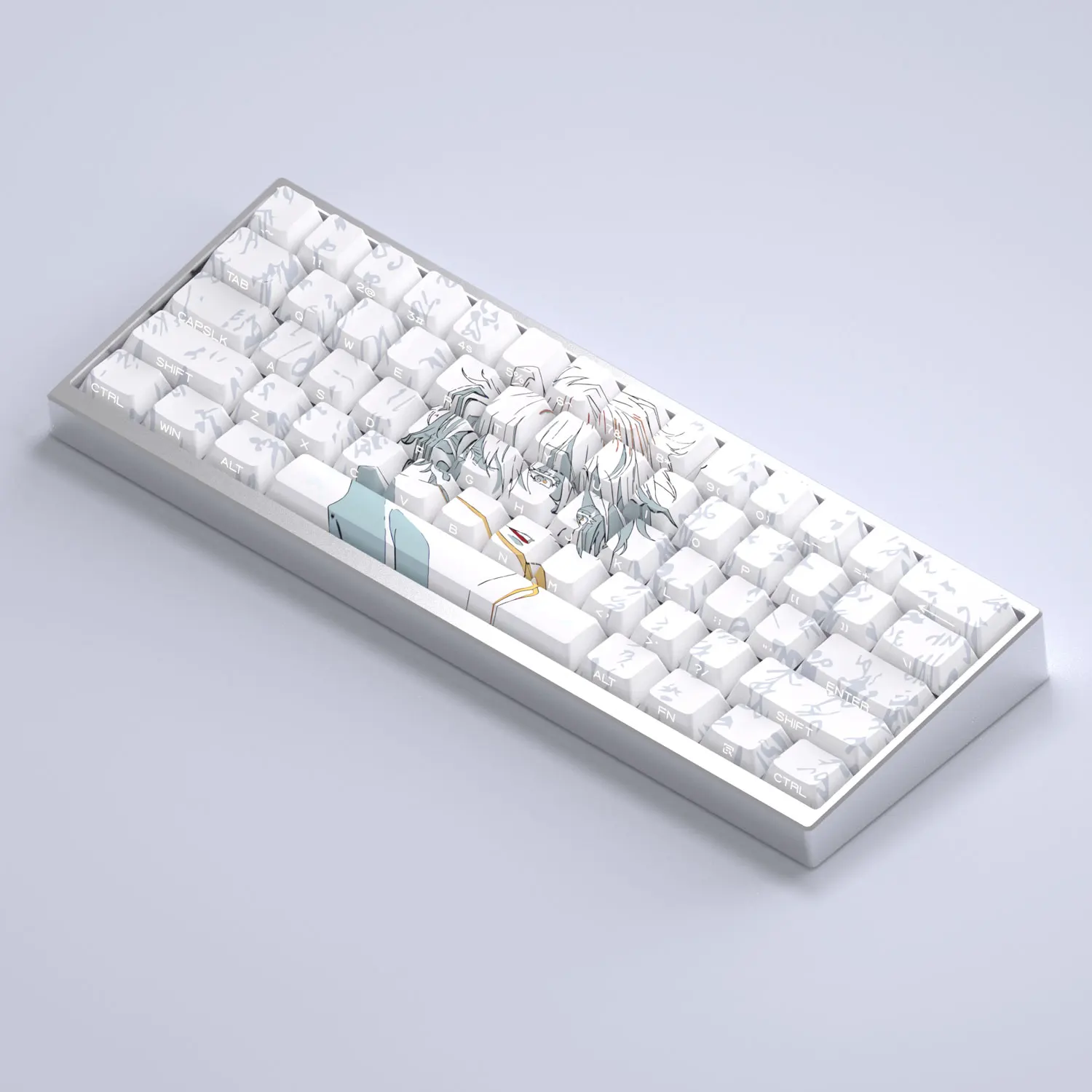 130 teclas PBT Dye Sub Cherry Anime Comic Gojo Satoru retroiluminación de impresión lateral blanca Teclado mecánico AULA F75 Anne Pro 2 - imagen 2