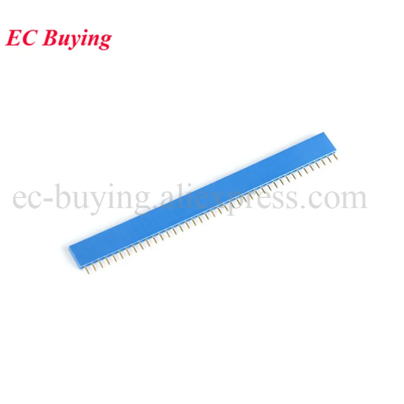 10 Uds. Conector hembra recto de una sola fila de paso de 2,54mm 1X2/3/4/5/6/8/10/16/20/40Pin PCB para Arduino - imagen 4