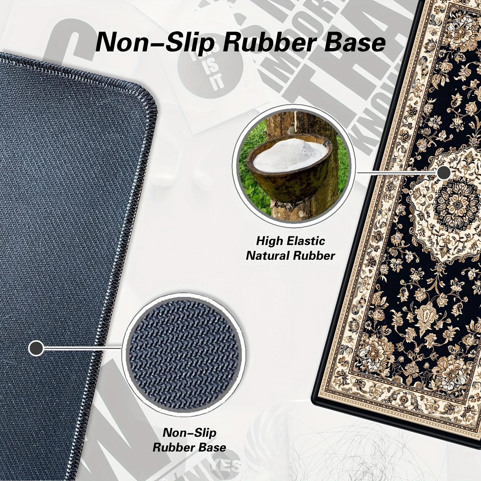 Alfombrilla de ratón persa negra XXL, alfombrilla de mesa larga, alfombrilla para suelo, juego de trabajo, accesorios de escritorio para el hogar, reproductor de juegos, oficina, envío rápido - imagen 5