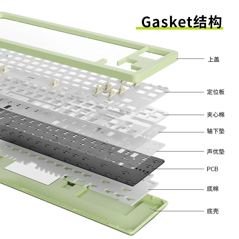 VTER JEE65 Kit de teclado mecánico de aluminio 65 diseño Bluetooth tres modos personalizado intercambio en caliente QMK/VIA junta teclado inalámbrico - imagen 3